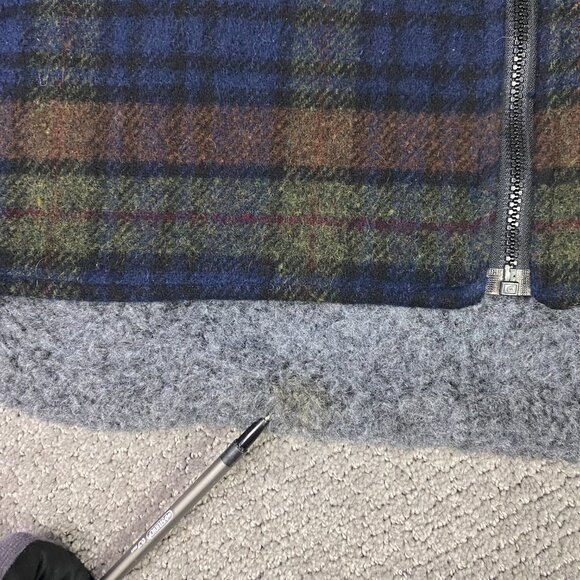 Codet Vest Mens XL Blue Green Brown Plaid Wool Blend Hunting Sherpa Fleece Lined - Picture 4 of 13